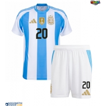 Otroški Nogometni dresi Argentina Alexis Mac Allister #20 Domači Copa America 2024 Kratek Rokav (+ Kratke hlače)